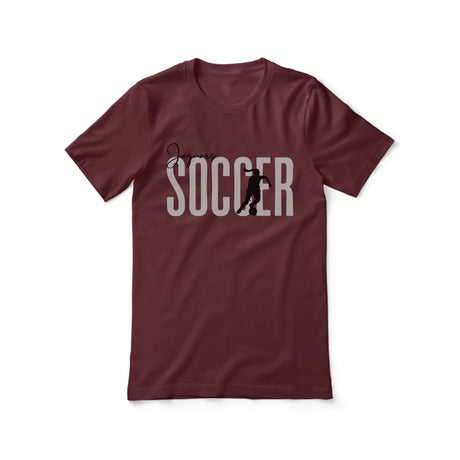 Personalized Soccer Shirt With Modern Bold Design on a Unisex T-Shirt