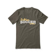 Custom Soccer Mascot and Soccer Player Name on a Unisex T-Shirt with a White Graphic