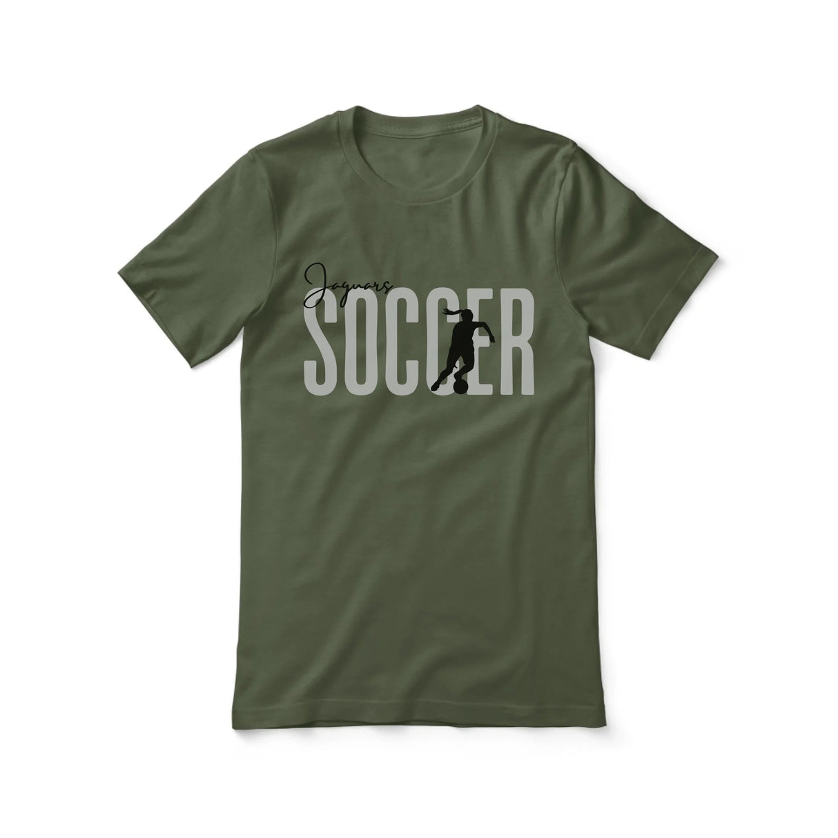 Personalized Soccer Shirt With Modern Bold Design on a Unisex T-Shirt