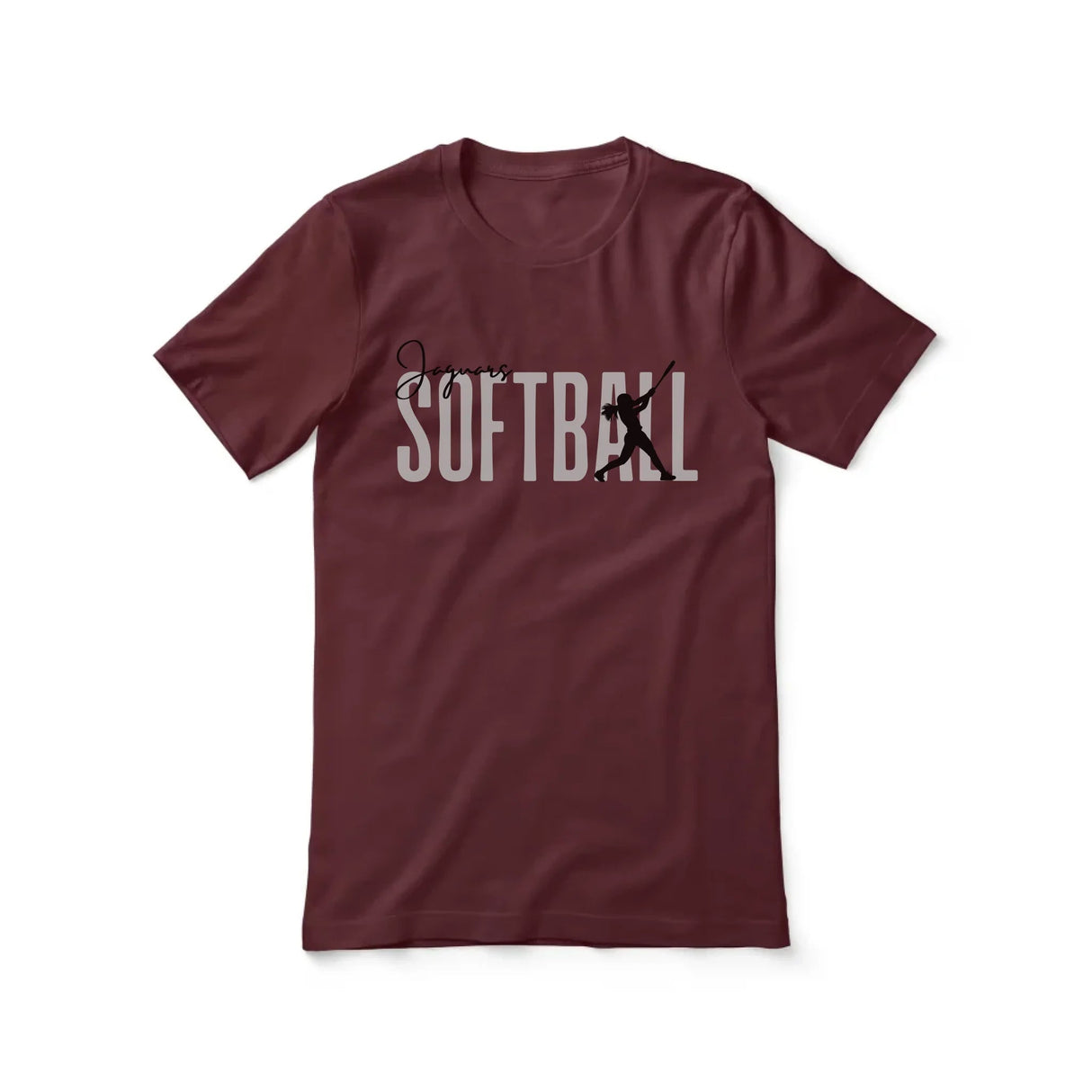 Personalized Softball Shirt With Modern Bold Design on a Unisex T-Shirt