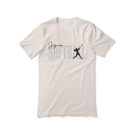 Personalized Softball Shirt With Modern Bold Design on a Unisex T-Shirt
