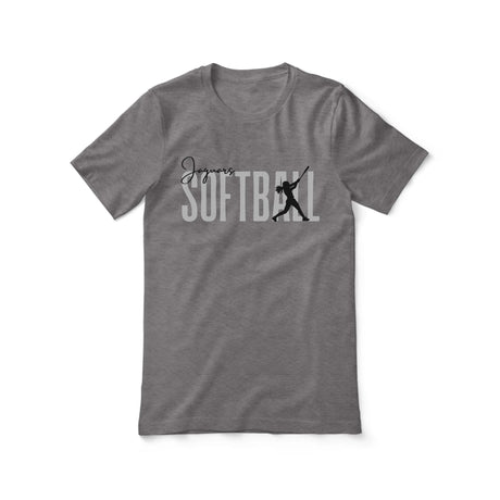 Personalized Softball Shirt With Modern Bold Design on a Unisex T-Shirt