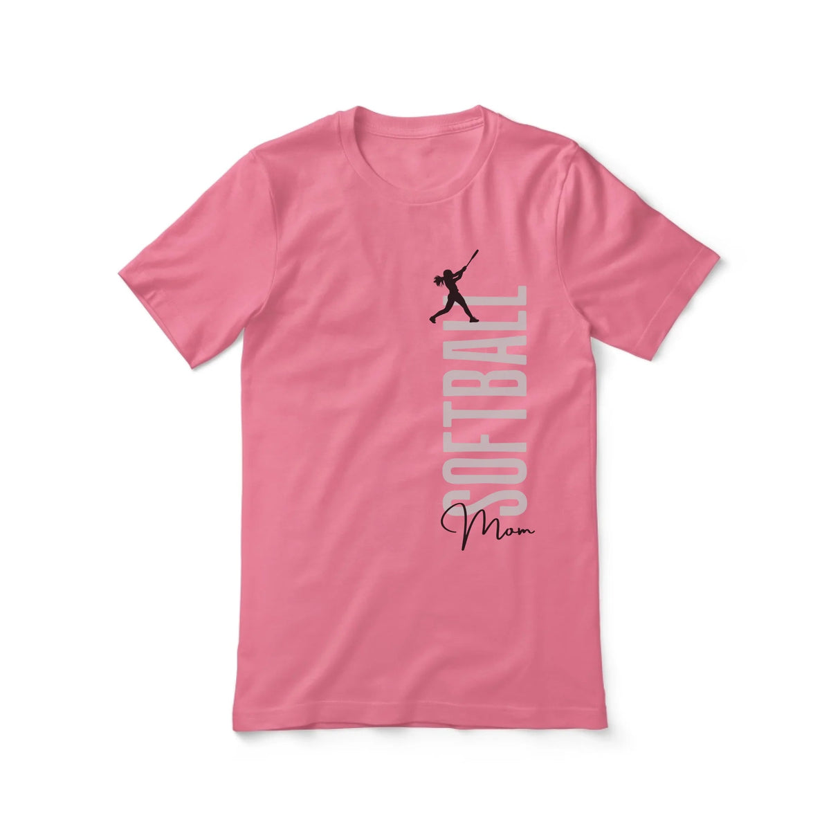 Personalized Softball Mom Shirt With Mascot, Icon, and Softball Player Name on a Unisex T-Shirt