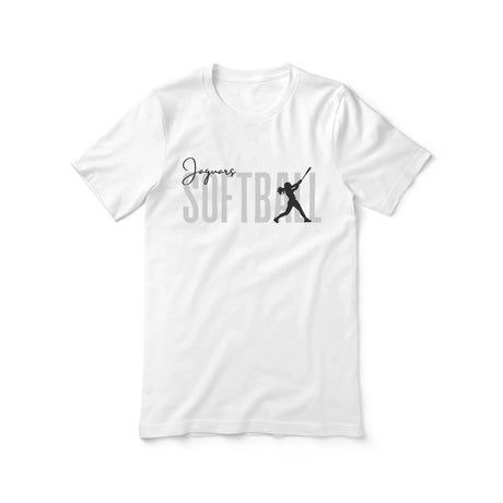 Personalized Softball Shirt With Modern Bold Design on a Unisex T-Shirt