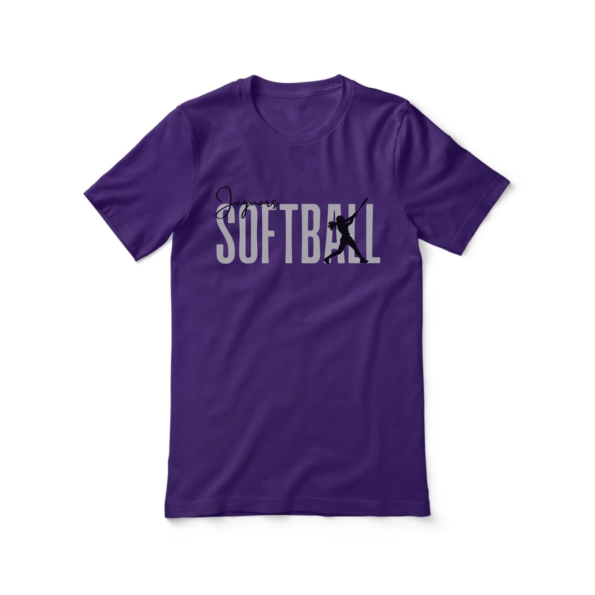 Personalized Softball Shirt With Modern Bold Design on a Unisex T-Shirt