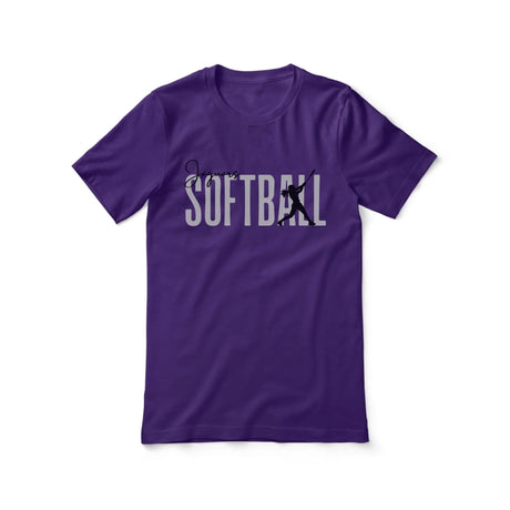 Personalized Softball Shirt With Modern Bold Design on a Unisex T-Shirt