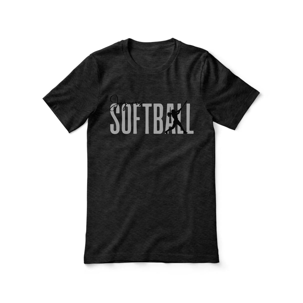 Personalized Softball Shirt With Modern Bold Design on a Unisex T-Shirt