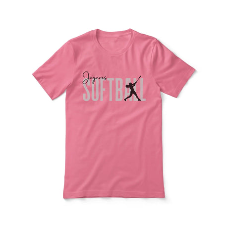 Personalized Softball Shirt With Modern Bold Design on a Unisex T-Shirt
