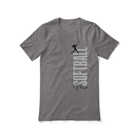 Personalized Softball Mom Shirt With Mascot, Icon, and Softball Player Name on a Unisex T-Shirt