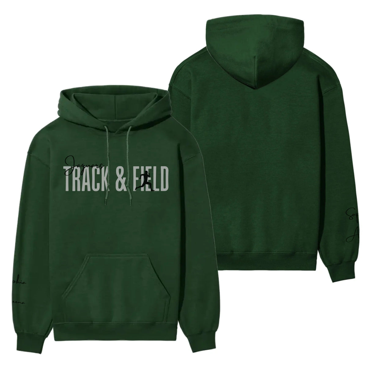 Personalized Sprint on a Hoodie With Modern Bold Designs and Sprinter Name on Sleeve on a Hoodie