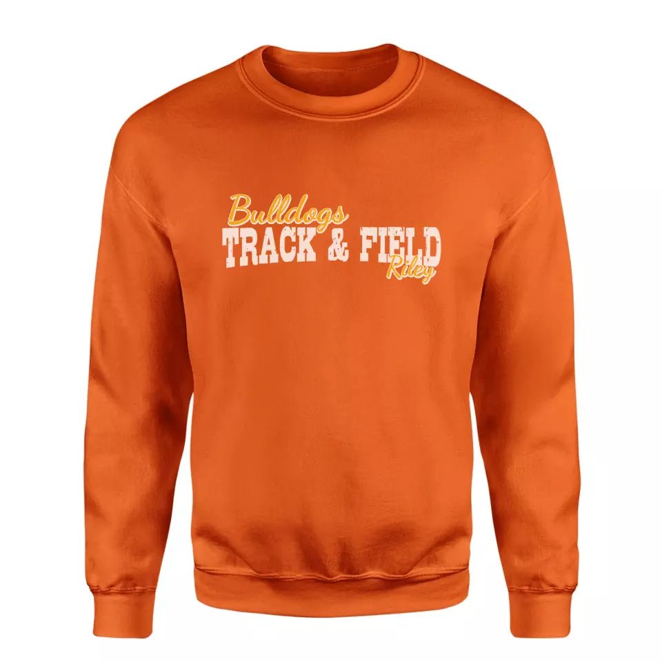 Custom Sprint Mascot and Sprinter Name on a Sweatshirt with a White Graphic