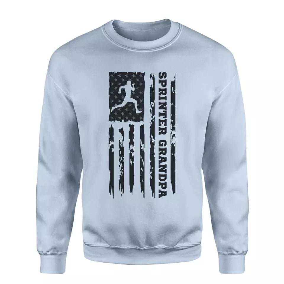 Sprint Grandpa Vertical Flag on a Sweatshirt with a Black Graphic