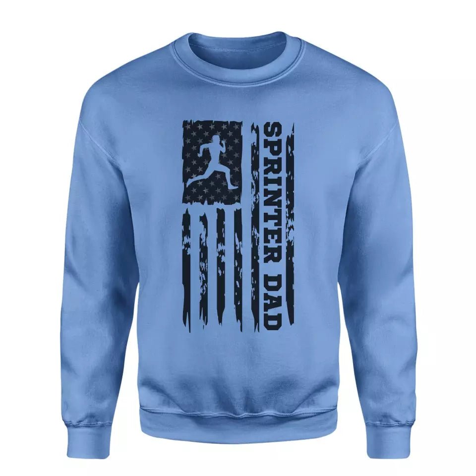 Sprint Dad Vertical Flag on a Sweatshirt with a Black Graphic