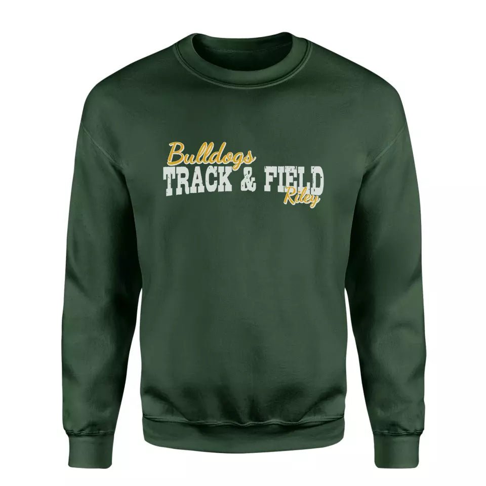 Custom Sprint Mascot and Sprinter Name on a Sweatshirt with a White Graphic
