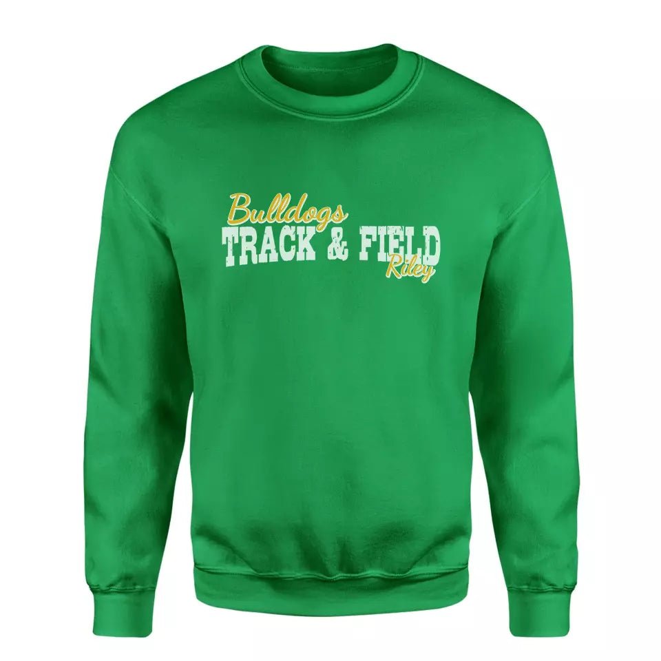 Custom Sprint Mascot and Sprinter Name on a Sweatshirt with a White Graphic