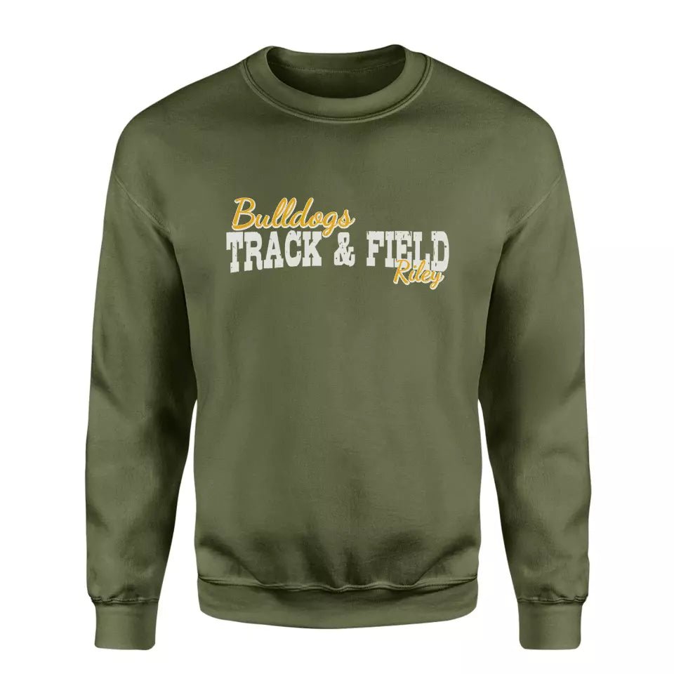 Custom Sprint Mascot and Sprinter Name on a Sweatshirt with a White Graphic