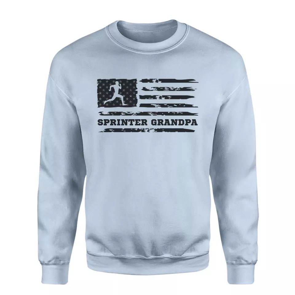 Sprint Grandpa Horizontal Flag on a Sweatshirt with a Black Graphic