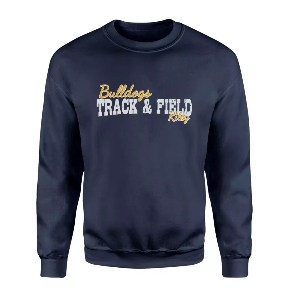 Custom Sprint Mascot and Sprinter Name on a Sweatshirt with a White Graphic