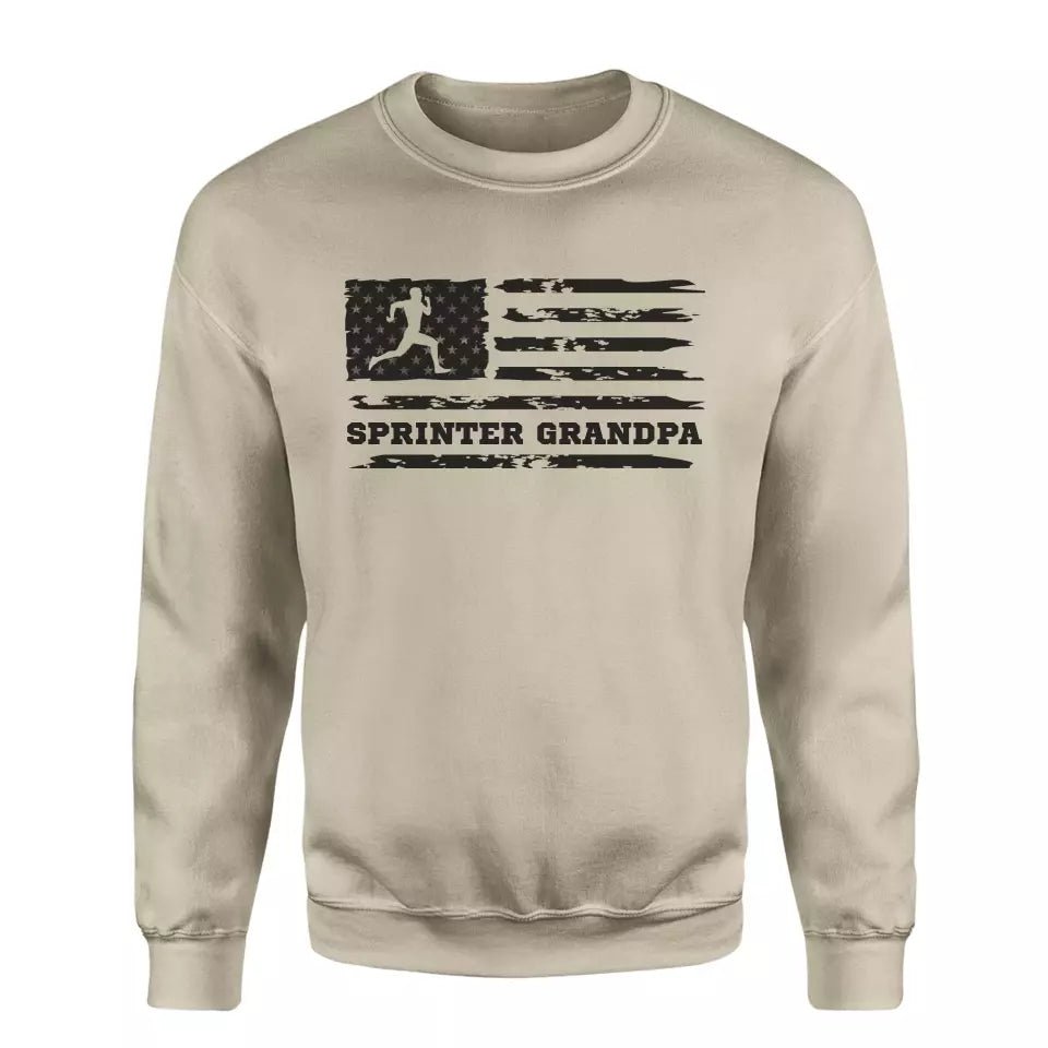 Sprint Grandpa Horizontal Flag on a Sweatshirt with a Black Graphic