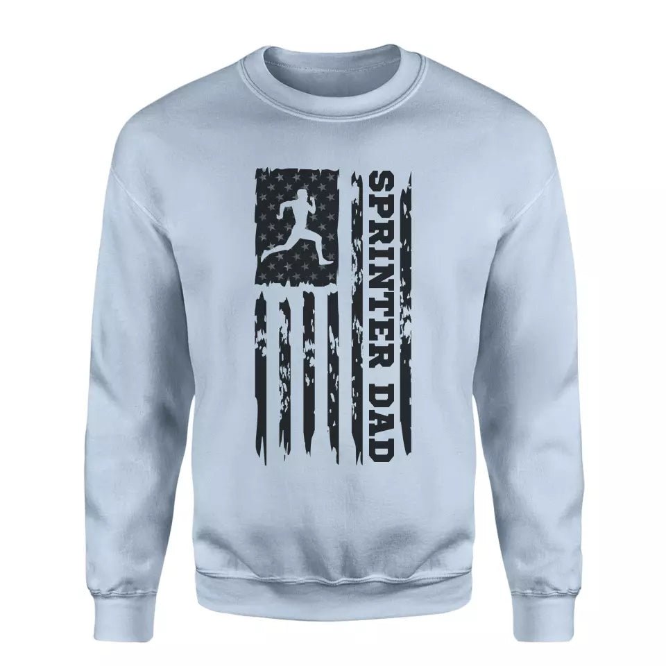 Sprint Dad Vertical Flag on a Sweatshirt with a Black Graphic