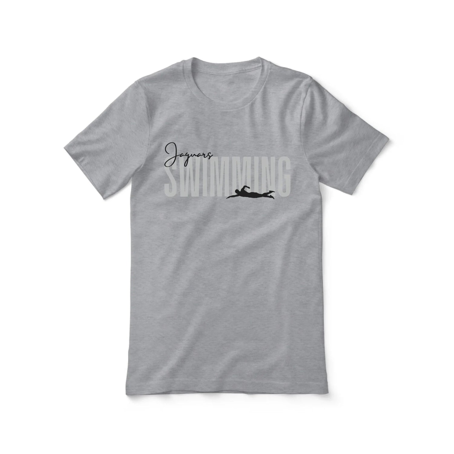 Personalized Swimming Shirt With Modern Bold Design on a Unisex T-Shirt
