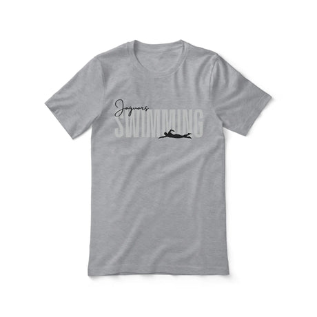 Personalized Swimming Shirt With Modern Bold Design on a Unisex T-Shirt