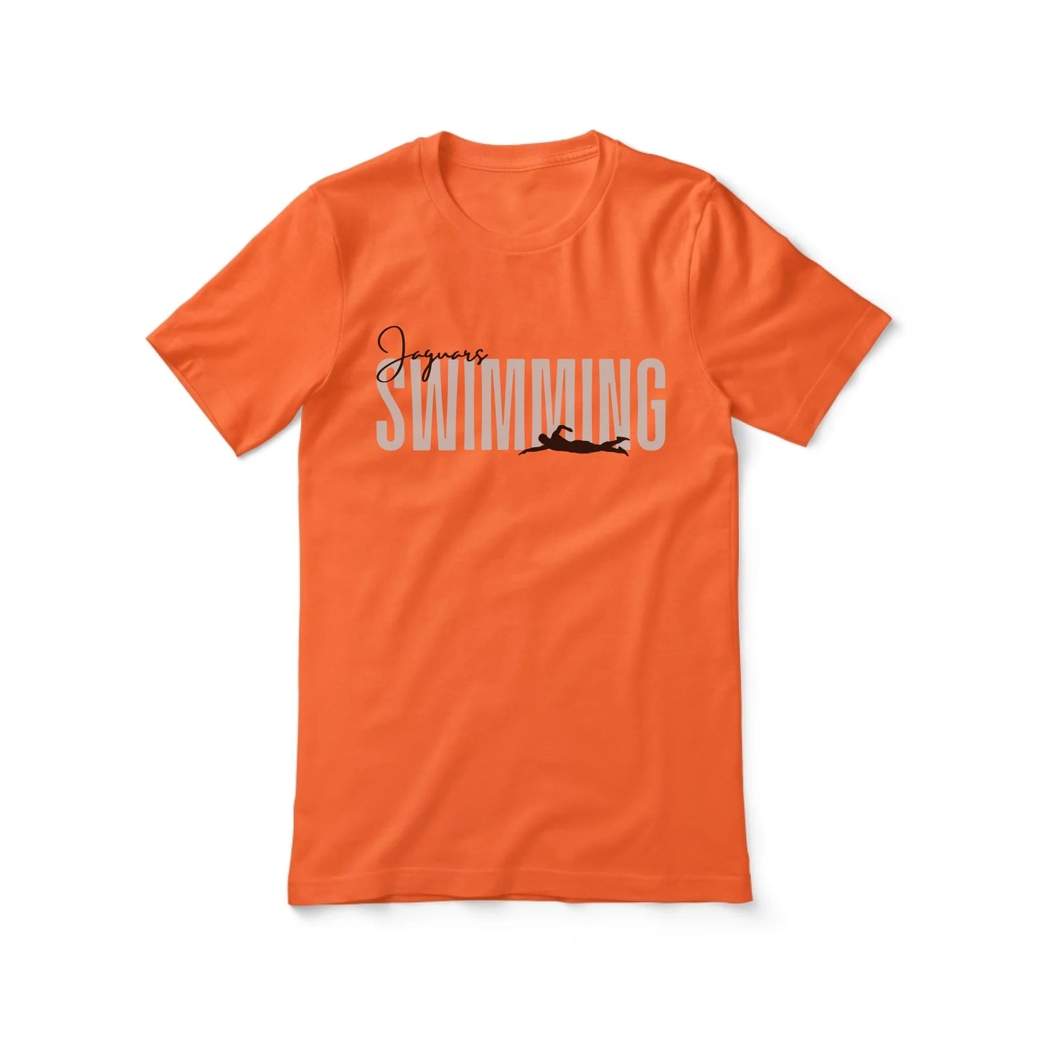 Personalized Swimming Shirt With Modern Bold Design on a Unisex T-Shirt