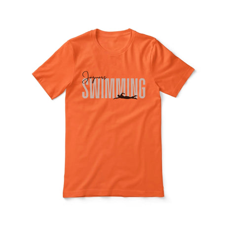 Personalized Swimming Shirt With Modern Bold Design on a Unisex T-Shirt