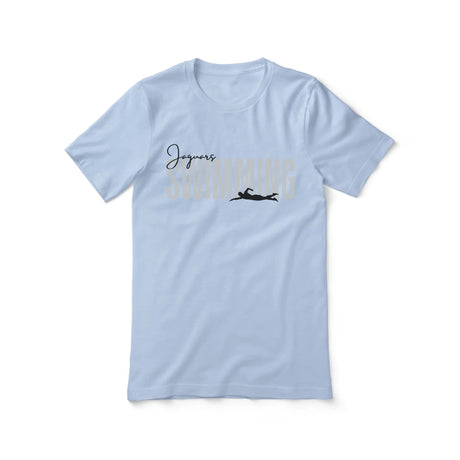 Personalized Swimming Shirt With Modern Bold Design on a Unisex T-Shirt