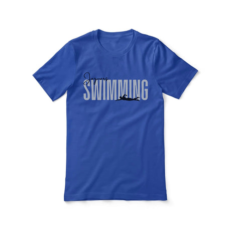 Personalized Swimming Shirt With Modern Bold Design on a Unisex T-Shirt