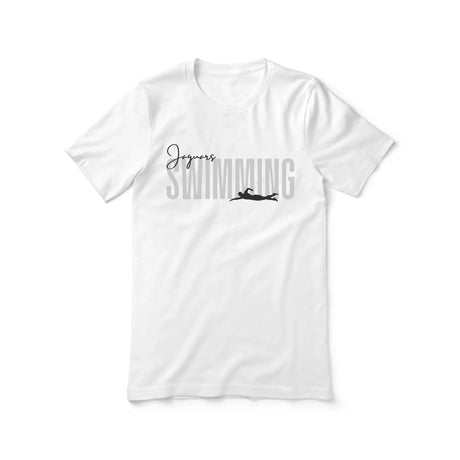 Personalized Swimming Shirt With Modern Bold Design on a Unisex T-Shirt