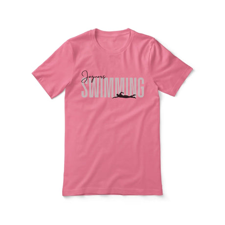 Personalized Swimming Shirt With Modern Bold Design on a Unisex T-Shirt