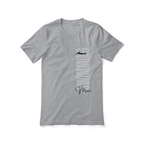 Personalized Swimming Mom Shirt With Mascot, Icon, and Swimmer Name on a Unisex T-Shirt