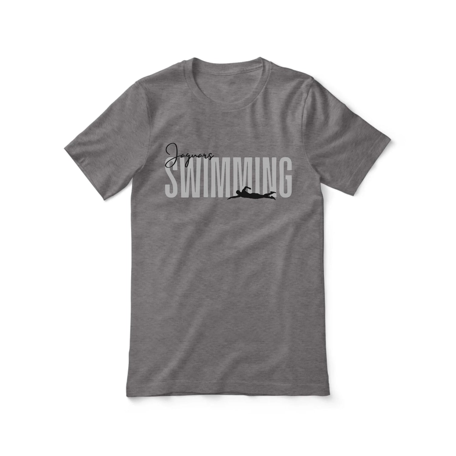 Personalized Swimming Shirt With Modern Bold Design on a Unisex T-Shirt