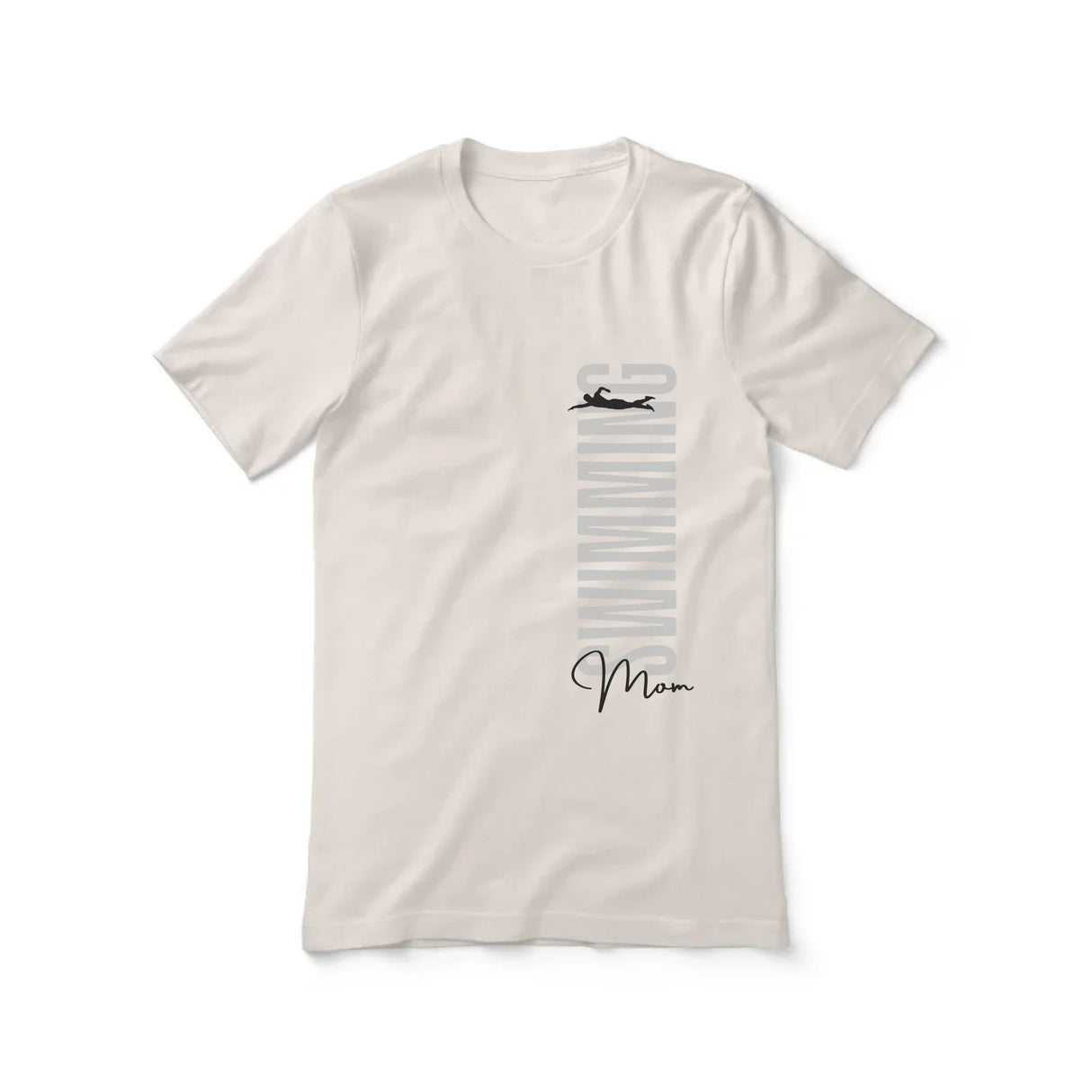 Personalized Swimming Mom Shirt With Mascot, Icon, and Swimmer Name on a Unisex T-Shirt