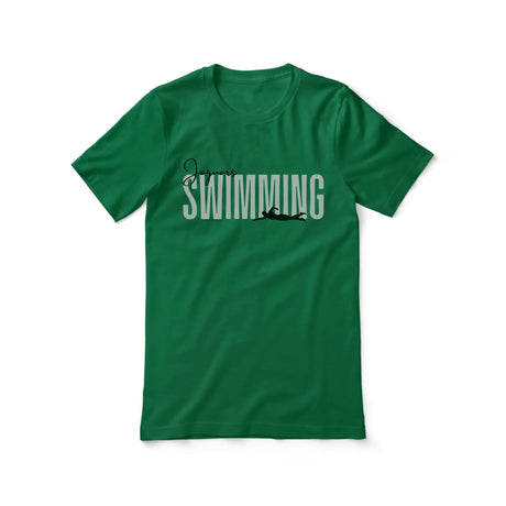 Personalized Swimming Shirt With Modern Bold Design on a Unisex T-Shirt