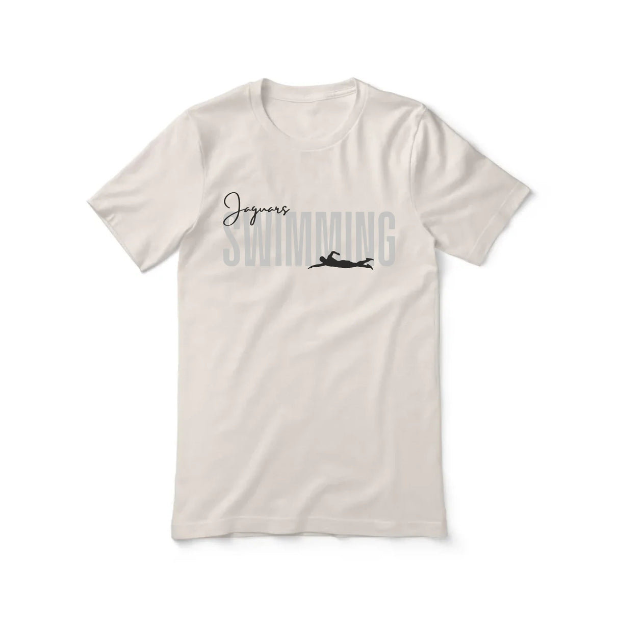 Personalized Swimming Shirt With Modern Bold Design on a Unisex T-Shirt