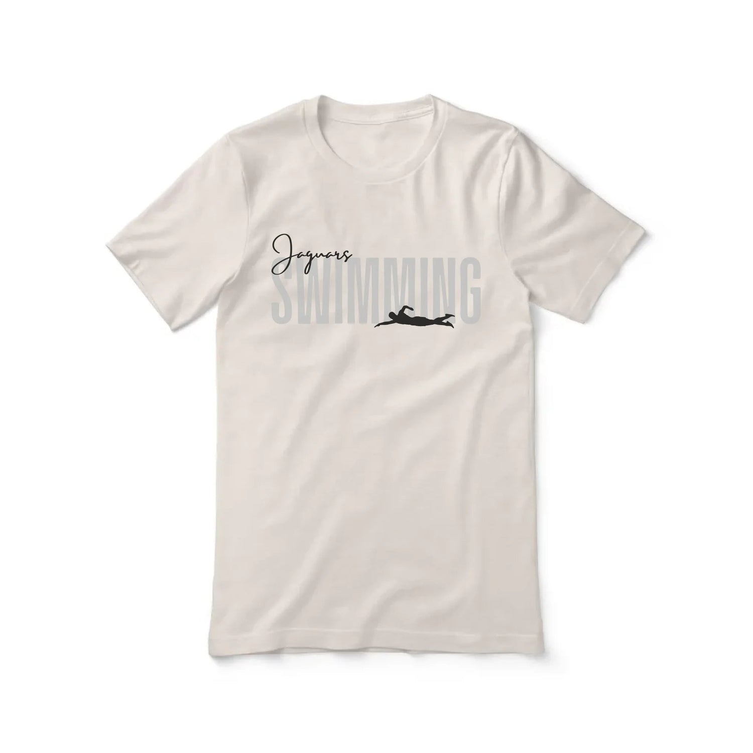 Personalized Swimming Shirt With Modern Bold Design on a Unisex T-Shirt