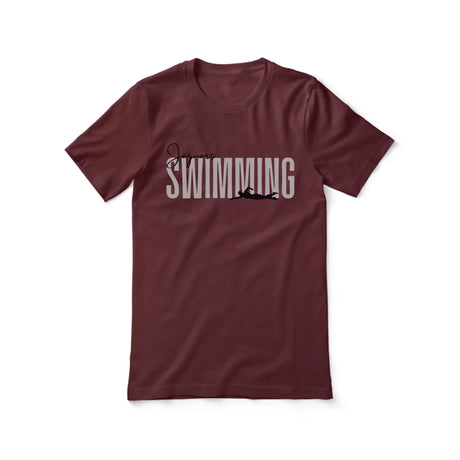 Personalized Swimming Shirt With Modern Bold Design on a Unisex T-Shirt