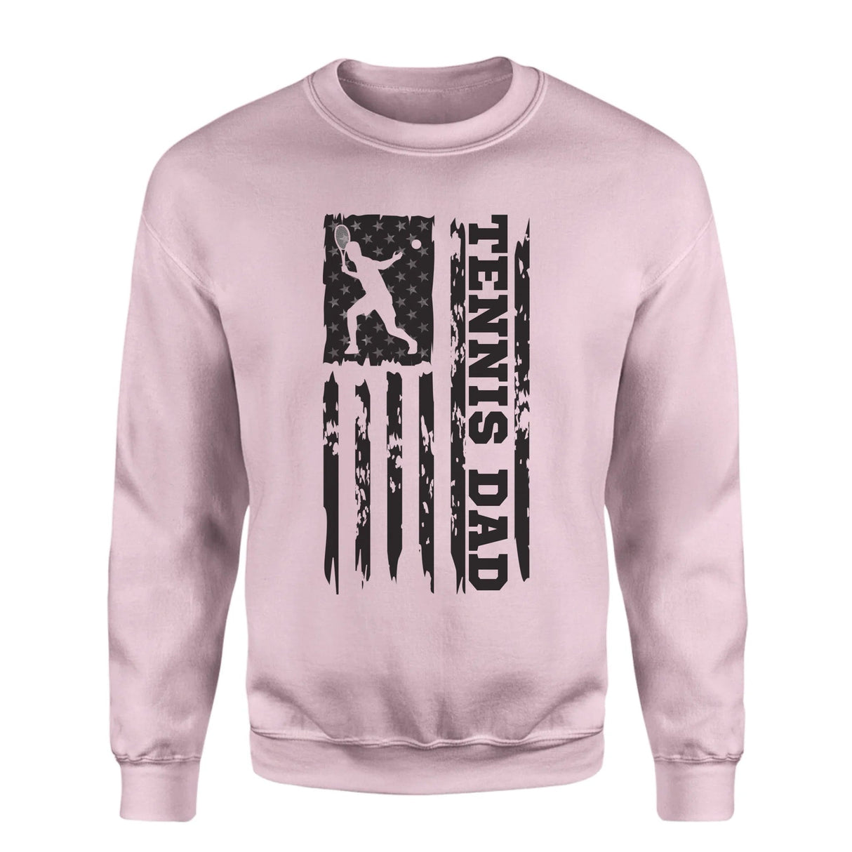 Tennis Dad Vertical Flag on a Sweatshirt with a Black Graphic