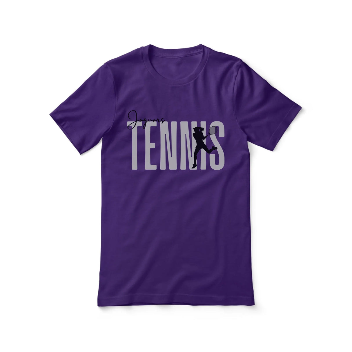 Personalized Tennis Shirt With Modern Bold Design on a Unisex T-Shirt