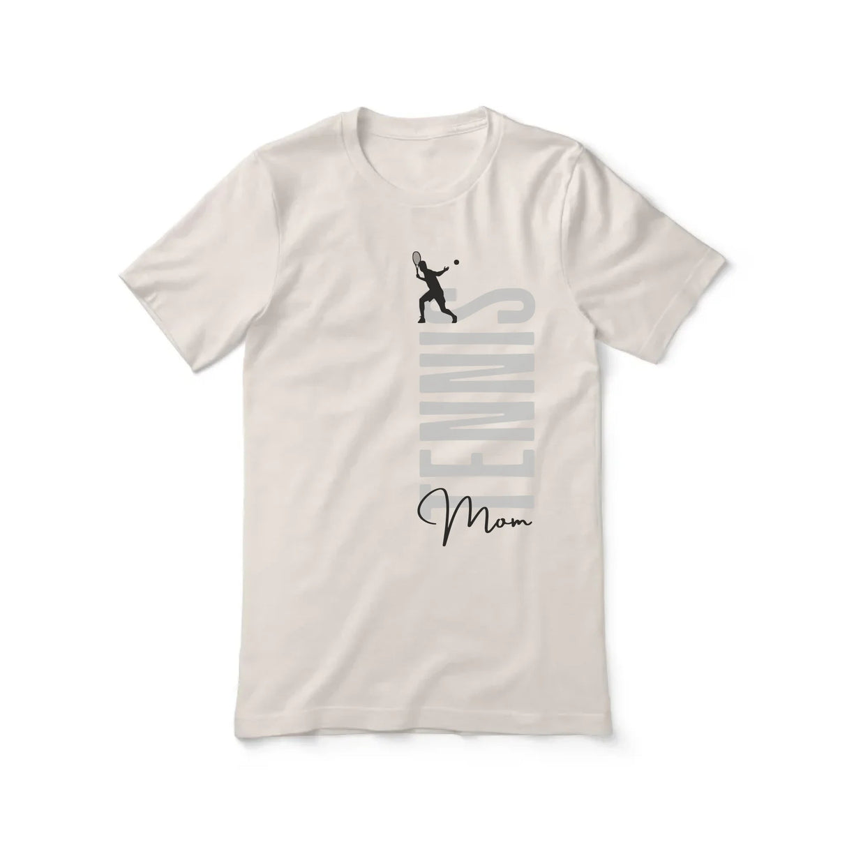 Personalized Tennis Mom Shirt With Mascot, Icon, and Tennis Player Name on a Unisex T-Shirt