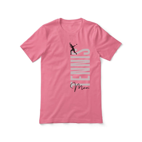 Personalized Tennis Mom Shirt With Mascot, Icon, and Tennis Player Name on a Unisex T-Shirt