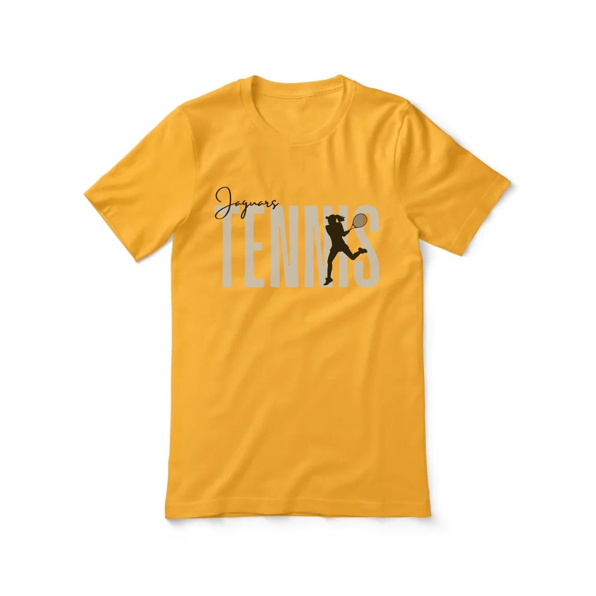 Personalized Tennis Shirt With Modern Bold Design on a Unisex T-Shirt