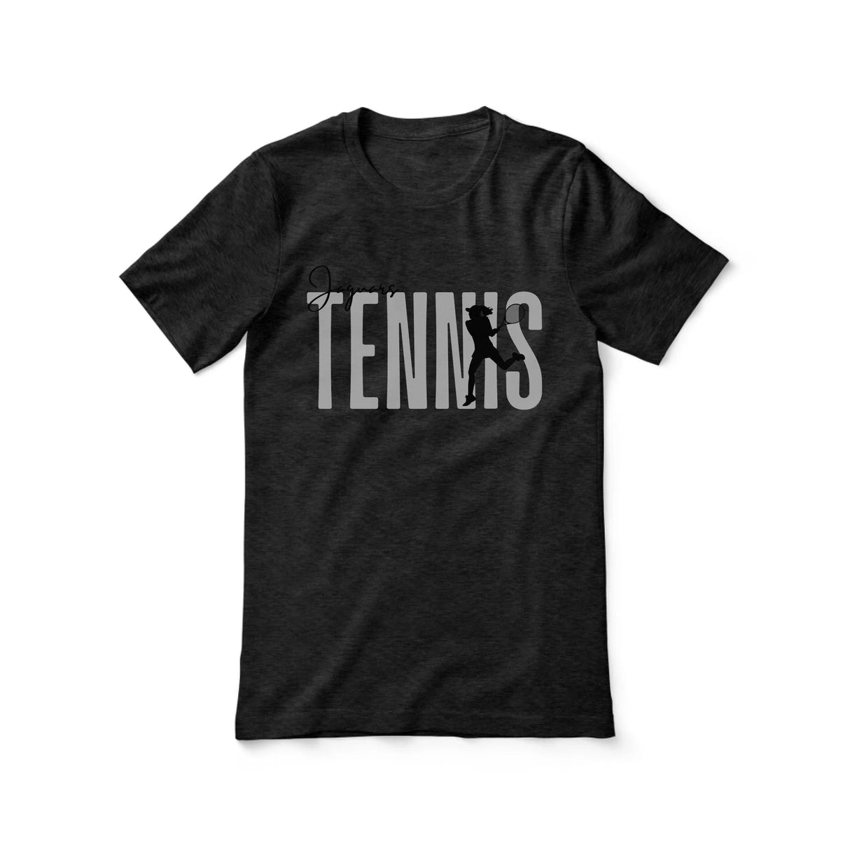 Personalized Tennis Shirt With Modern Bold Design on a Unisex T-Shirt