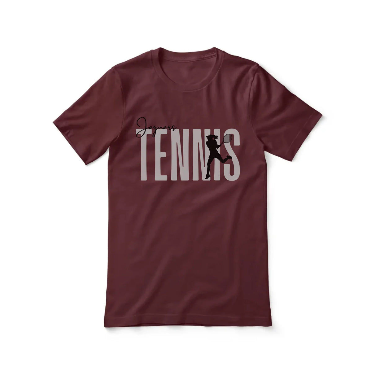 Personalized Tennis Shirt With Modern Bold Design on a Unisex T-Shirt