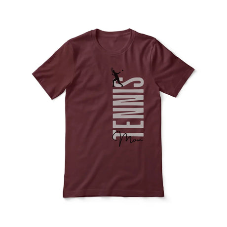 Personalized Tennis Mom Shirt With Mascot, Icon, and Tennis Player Name on a Unisex T-Shirt