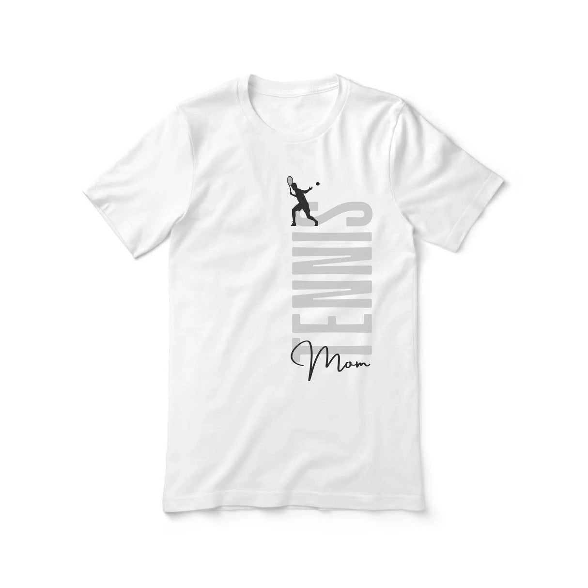 Personalized Tennis Mom Shirt With Mascot, Icon, and Tennis Player Name on a Unisex T-Shirt