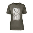 Tennis Grandma Vertical Flag on a Unisex T-Shirt with a White Graphic
