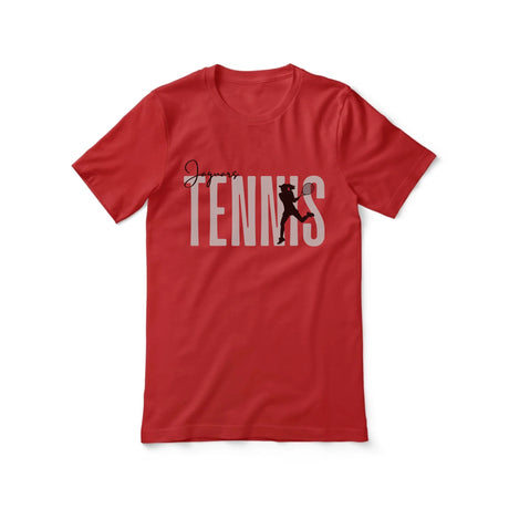 Personalized Tennis Shirt With Modern Bold Design on a Unisex T-Shirt